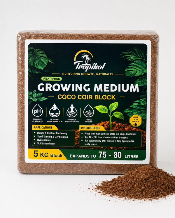 COCO COIR 5 KG BLOCK (LOW EC / WASHED)